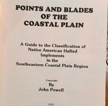 *Original Printing* Points And Blades Of The Coastal Plain Book